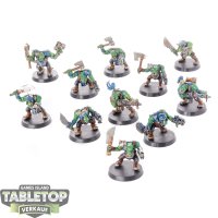 Orks - 11 x Ork Boyz - bemalt