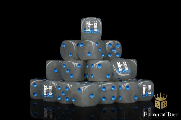 Baron of Dice - White Castle 16mm Round Corner Dice (25)