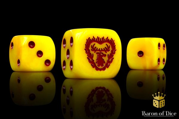 Baron of Dice - Stag on Fire 16mm Round Corner Dice (25)