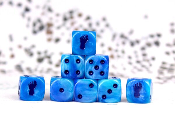 Baron of Dice - Giant, Blue Frost 16mm Round Corner Dice (25)