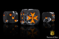 Baron of Dice - Knight Templar, Gold 16mm Round Corner Dice (25)