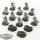 Necrons - 10 x Necron Warriors & 3 x Scarabs - bemalt