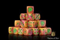 Baron of Dice - Alien, Orange & Green 16mm Round...