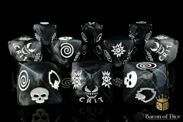 Baron of Dice - Symbiote, Dark D8 Dice Set (10)