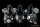 Baron of Dice - Symbiote, Dark D8 Dice Set (10)