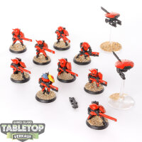 Tau Empire - 9 Fire Warriors & 2 Drohnen - teilweise...