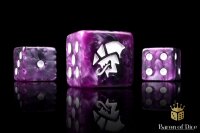 Baron of Dice - Alien, Purple & White 16mm Square...