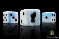 Baron of Dice - Giant Footprint, White Ice 16mm Square...