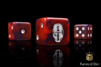 Baron of Dice - Imperial Helm, Red 16mm Square Corner Dice (25)