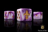 Baron of Dice - Fleur de Lis, Purple 16mm Square Corner...