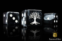 Baron of Dice - White Tree 16mm Square Corner Dice (25)