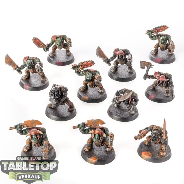 Orks - 11 - Ork Boyz - teilweise bemalt