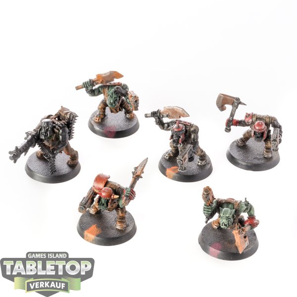 Orks - 6 - Ork Boyz - teilweise bemalt