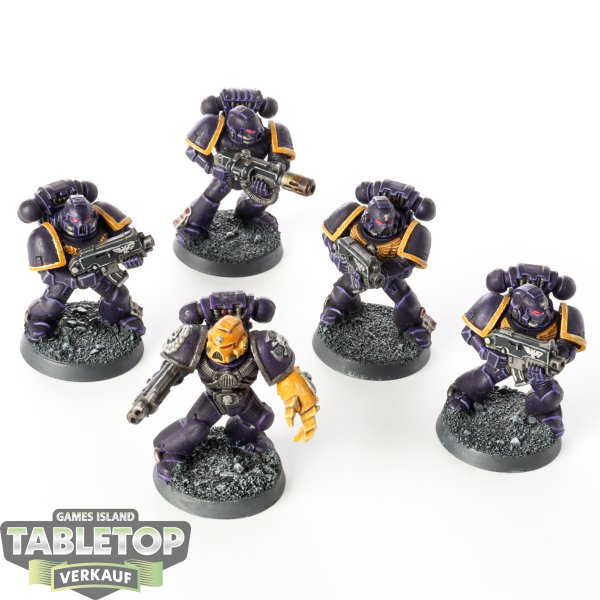 Space Marines - 5 Tactical Marines klassisch - bemalt