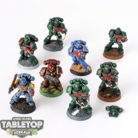 Space Marines - 8 Taktische Marines, klassisch - bemalt