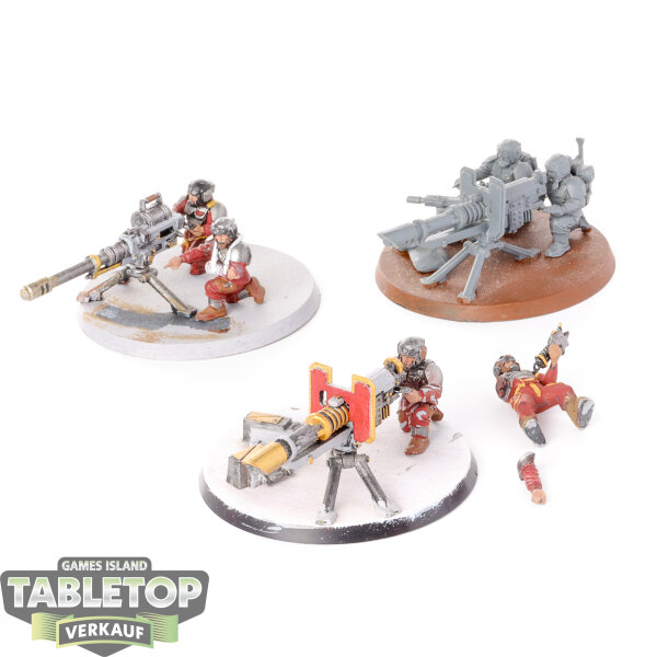 Astra Militarum - 3 x Heavy Weapons Squad klassisch - teilweise bemalt