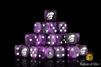 Baron of Dice - Alien, Purple & White 16mm Round...