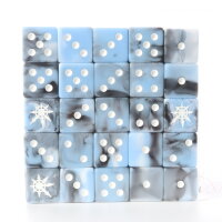 Baron of Dice - Cogs of Chaos (White / Blue) 16mm Square...