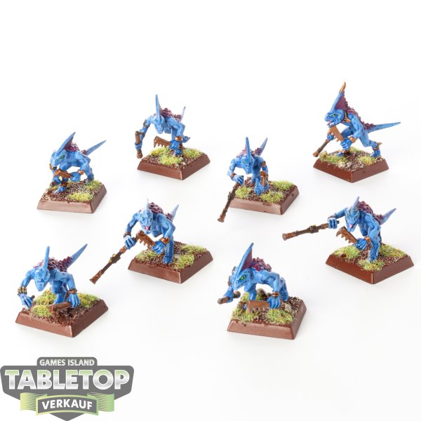 Lizardmen - 8 x Skink Regiment - bemalt