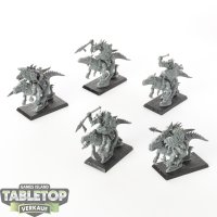 Lizardmen - 5 x Saurus Cavalry klassisch - unbemalt