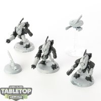 Tau Empire - 3 XV25 Stealth Battlesuits - teilweise bemalt