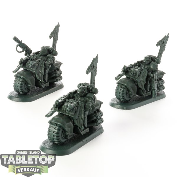 Dark Angels - 3 Ravenwing Bike Squadron - grundiert