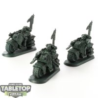 Dark Angels - 3 Ravenwing Bike Squadron - grundiert