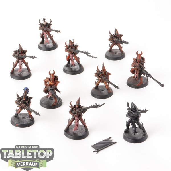 Drukhari - 10 Kabalite Warriors - teilweise bemalt