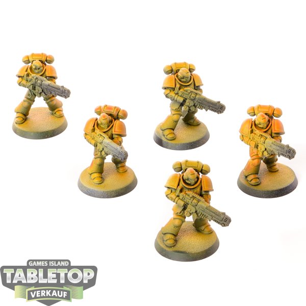 Imperial Fists - 5 - Primaris Hellblasters - bemalt