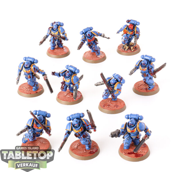 Ultramarines - 10 x Assault Intercessors - bemalt