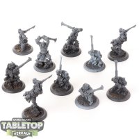 Hordes - Trollbloods - 10 Trollkin Fennblades - grundiert