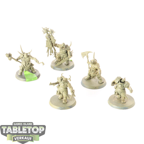 Maggotkin of Nurgle - 5 x Putrid Blightkings - grundiert