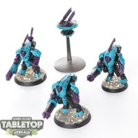 Tau Empire - 3 x XV25 Stealth Battlesuits - bemalt