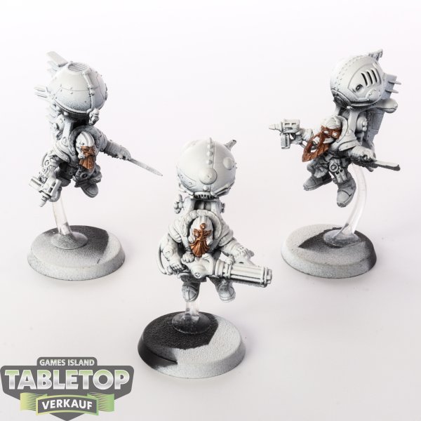 Kharadron Overlords - 3 x Skywardens - teilweise bemalt