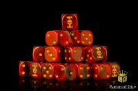 Baron of Dice - Inquisition Red 16mm Round Corner Dice (25)