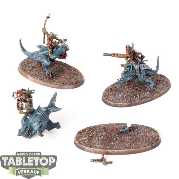 Orks - 3 x Skweekl Riders - bemalt