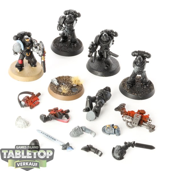 Deathwatch - 5 x Veterans - teilweise bemalt