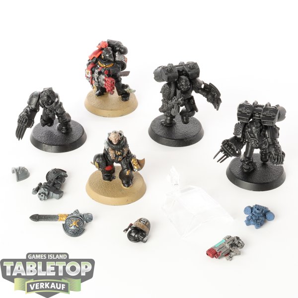 Deathwatch - 5 x Veterans - teilweise bemalt