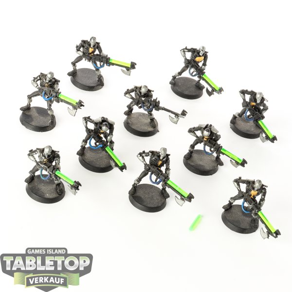 Necrons - 10 Warriors - teilweise bemalt