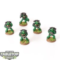 Salamanders - 5 x Tactical Squad klassisch - bemalt