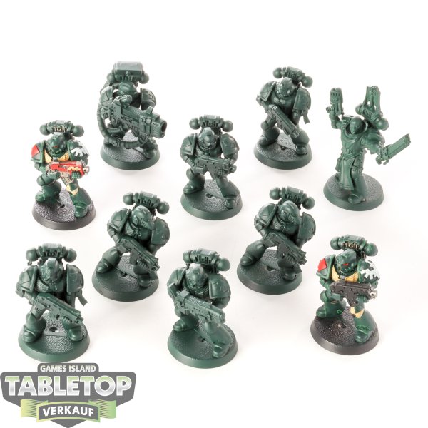 Dark Angels - 10 x Tactical Squad klassisch - teilweise bemalt