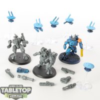 Tau Empire - 3 x XV8 Crisis Battlesuit Team - teilweise...