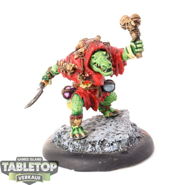 Hordes - Gatorman Witch Doctor - bemalt