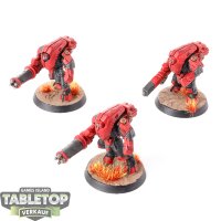 Tau Empire - 3 x XV25 Stealth Battlesuits - bemalt