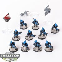 Tau Empire - 10 x Pathfinder Team - teilweise bemalt