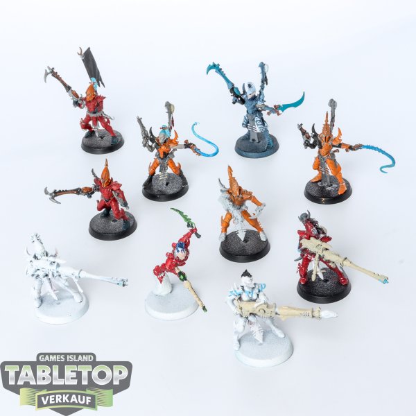 Drukhari - 10x Kabalite Warriors - teilweise bemalt