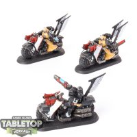 Dark Angels - 3 x Ravenwing Bike Squadron - bemalt