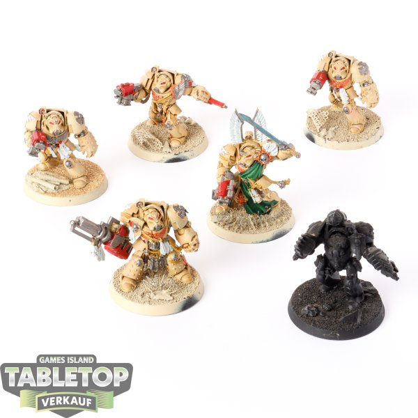 Dark Angels - 6 x Deathwing Terminator Squad - teilweise bemalt