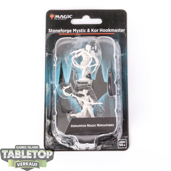 Sonstige - Magic the Gathering Unpainted Miniatures - Stoneforge Mystic & Kor Hookmaster - Originalverpackt / Neu