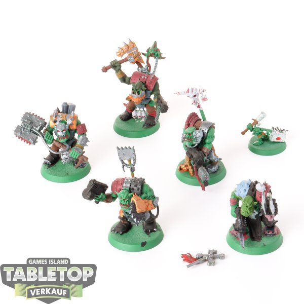 Orks - 5x Ork Nobz - teilweise bemalt